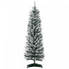 Homcom Sapin De Noel Artificiel Floque De Neige De 5pi Branches Realistes