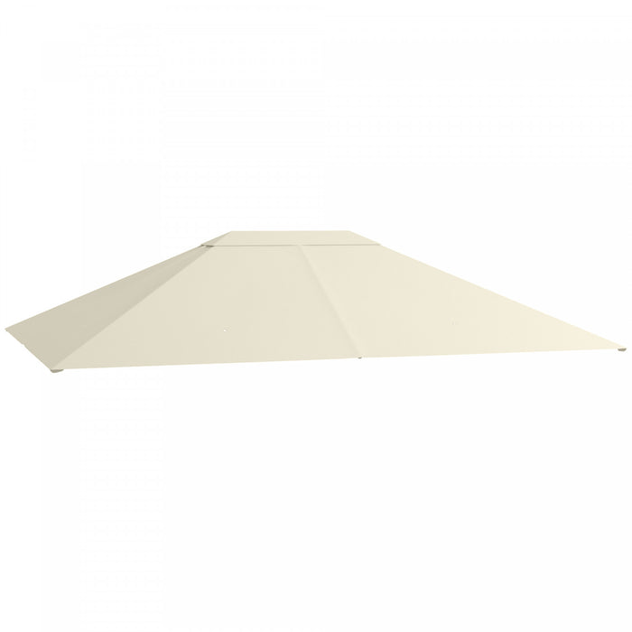 Outsunny Toile de remplacement pour gazebo, toit de gazebo, Blanc Creme
