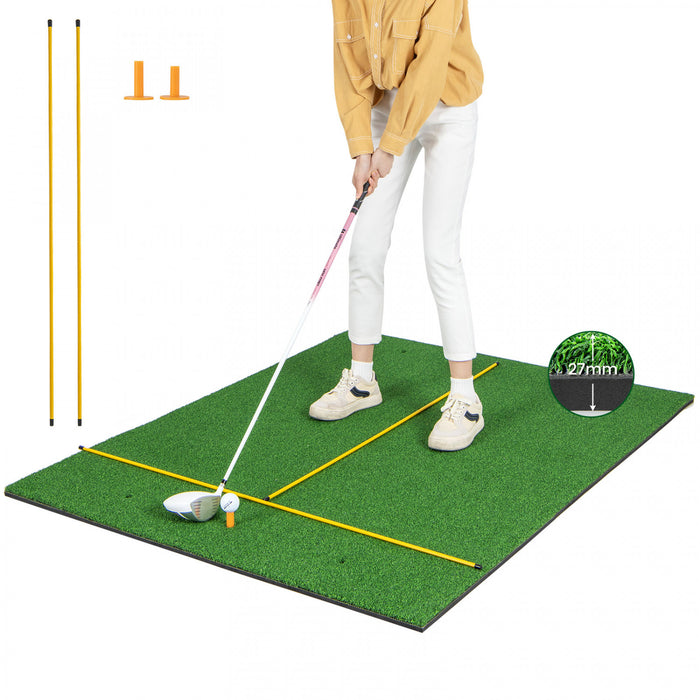 Costway 5 X 4 Ft Golf Hitting Mat Artificiel Interieur Exterieur Turf Golf Training Mat 27 Mm