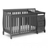 Storkcraft Portofino Lit de bebe convertible 4-en-1 avec table a langer - Gris