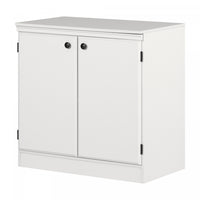  Morgan Armoire De Rangement 2 Portes - Blanc Solide
