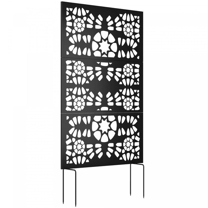 Outsunny Ecran d'intimite exterieur en metal de 72\" x 38\", noir