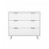 Elara Contemporary 38" Solid Wood Dresser in White (3-Drawer) | Commode contemporaine Elara 38" en bois massif blanc (3 tiroirs)