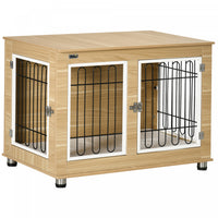 Pawhut Table D'appoint Pour Animal Domestique Avec Coussin Moelleux, Meubles De Cage Pour Chien A Do