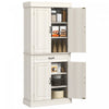HOMCOM Garde-manger Cuisine 71\" Autoportant 4 Portes 2 Grandes Armoires