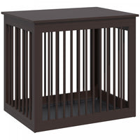 Pawhut Meuble Pour Cage De Chien En Bois, Table D'extremite De Niche Pour Chiot, Maison Decorative P