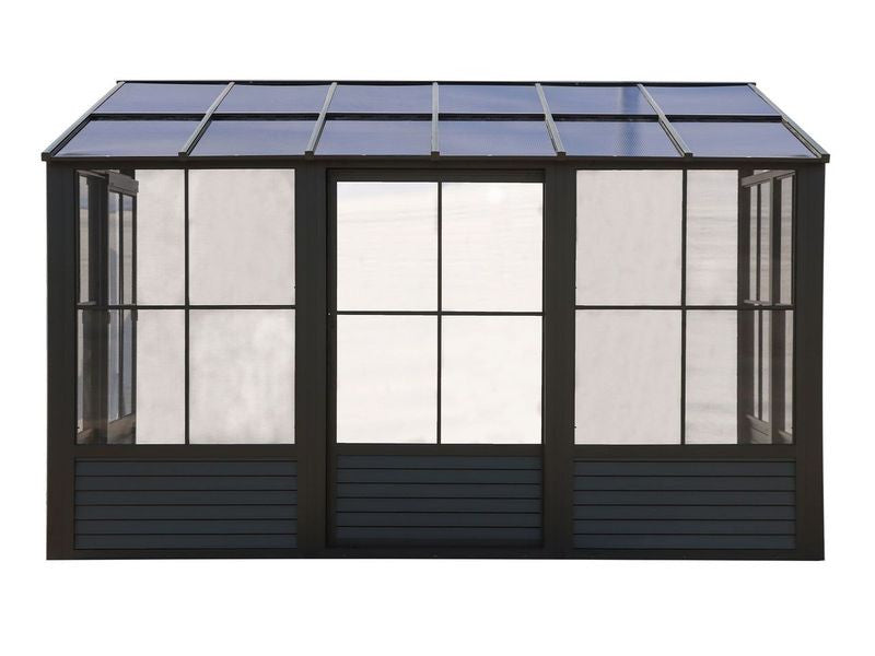 Florence - Solarium Mural 8x12 Toit En Polycarbonate Noir