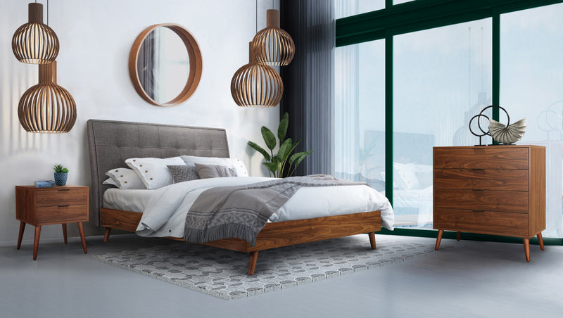 Commode Flashby Avec 4 Tiroirs - Faux Noyer