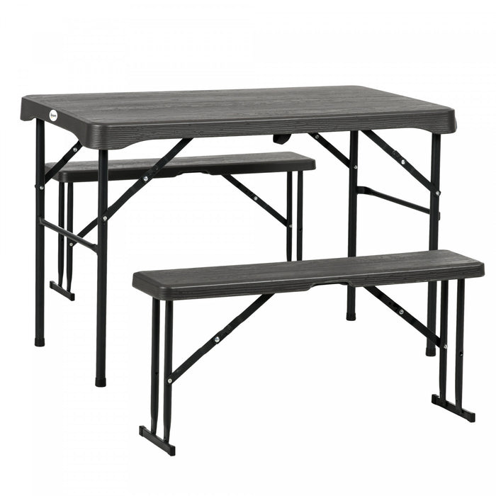 Ensemble De Table De Pique-nique Outsunny Pour 6 Personnes, Gris Fonce