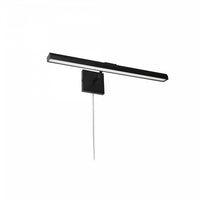 Lampe pour affichage d’image Leonardo de Dainolite de 24 po en verre givré qui diffuse la lumière, avec fini noir mat et ampoule de 30 W