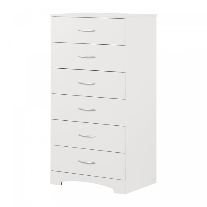 Step One Commode 6 Tiroirs - Blanc Solide