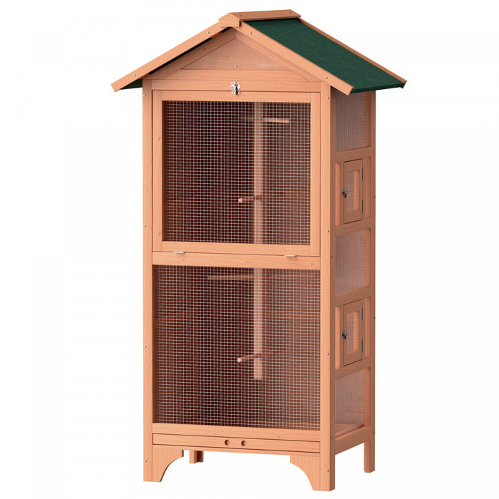 Voliere A Oiseaux Avec Plateau Amovible Cage Oiseaux En Bois