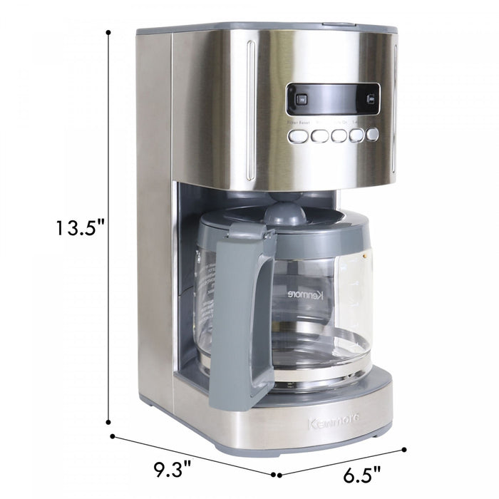 Cafetière programmable Kenmore de 12 tasses avec gestion de l’arôme et affichage numérique - KKCM12S