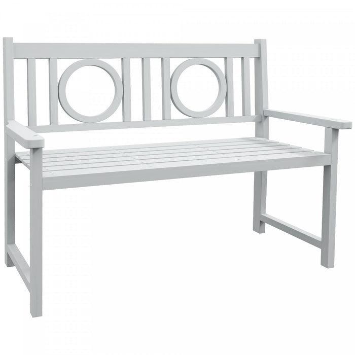 Banc De Jardin En Bois A 2 Places Outsunny Gris