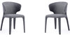 Ensemble 2 chaises de salle à manger modernes Conrad de Manhattan Comfort en tweed tissé - gris
