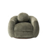 Fauteuil lounge Tribeca style mid-century en chenille vert olive