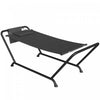 Outsunny Hamac d'Exterieur avec Support et Poche Laterale, Gris Fonce
