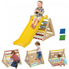 Qaba Ensemble D'escalde Triangulaire 5 En 1, Jouets D'escalade Pour Tout-petits, Ensemble D'escalade, Avec Toboggan, Sacs De Sable, Pour 18 A 48 Mois, Multicolore