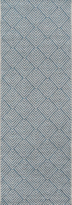 Tapis Contemporain Laura 2'0\" x 10'0\" en Bleu