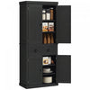 HOMCOM Armoire de rangement de cuisine en bois Organisateur