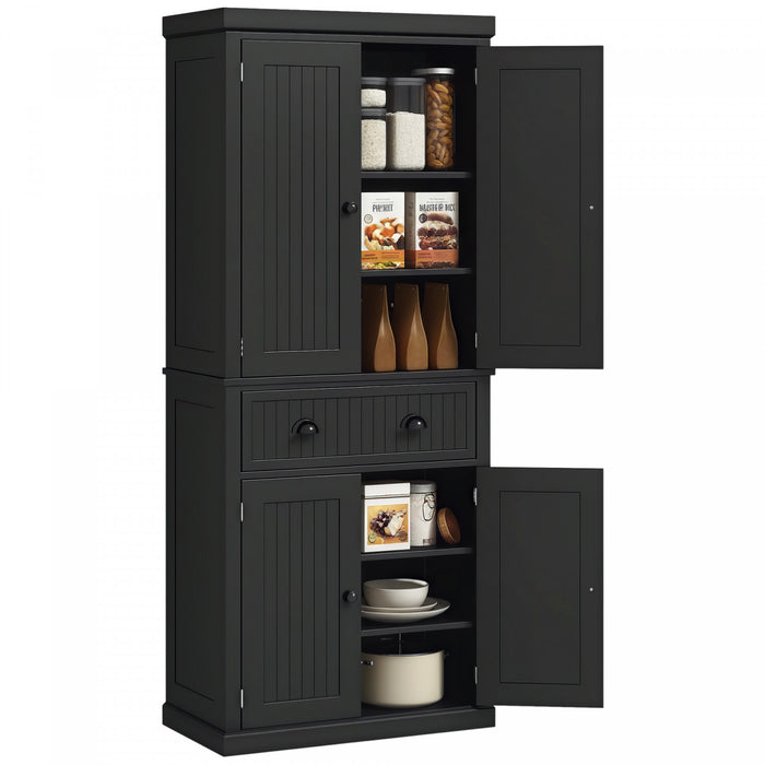 HOMCOM Armoire de rangement de cuisine en bois Organisateur