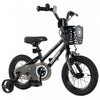 Costway 12\" Velo Pour Enfants Avec Roues D'entrainement Guidon Et Frein A Main Reglable Noir