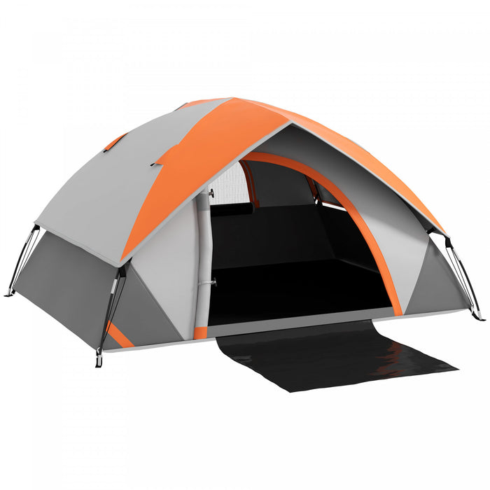 Outsunny Tente de camping pour 2 pers avec sol cousu, etanche 3 000 mm