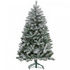 Homcom Arbre De Noel Artificiel Floque De 5 Pieds Avec Pied En Metal