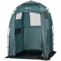 Outsunny Tente De Douche De Camping Pop Up Pliable Portable Avec Fenetres, Tapis De Sol Et Sac De Tr