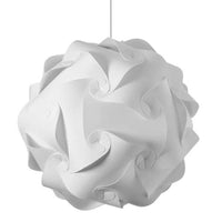 Grand luminaire suspendu Globus de Dainolite en tissu blanc, avec fini chromé poli et 3 ampoules