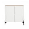 Armoire d’appoint moderne Abbey 32\" en erable et blanc casse