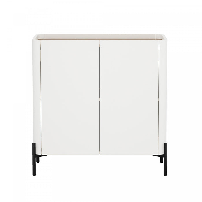 Armoire d’appoint moderne Abbey 32\" en erable et blanc casse