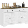 HOMCOM Buffet, armoire bar a cafe, etagere reglable