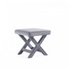 Banc d’appoint Abigail style milieu du siecle moderne en velours gris