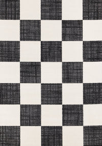 Tapis Covington a Carreaux Noir et Blanc, 5'3