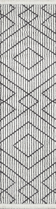 Tapis Contemporain Sloane 2'3\" x 7'6\" en Ivoire