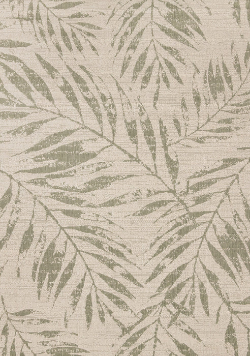 Tapis d'exterieur Jackson Taupe Blanc a bordure elegante, 7'10\" x 10'6\"