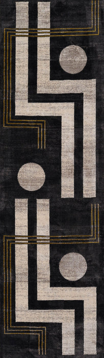 Tapis Contemporain Erisa 2'2\" x 7'7\" en Gris