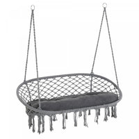 Outsunny Chaise Suspendue Chaise Hamac A Suspendre Avec Cadre En Metal Et Coussin, Grand Siege En Ma
