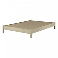 Grand lit plateforme Step One Essential - chêne blanchi
