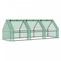 Outsunny Mini Serre De Jardin 270l X 90l X 90h Cm Acier Pe Haute Densite 140 G/mĠ Anti-uv 3 Fenetres