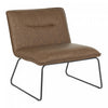 Chaise d’appoint industrielle Casper en similicuir - espresso