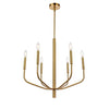 Lustre Eleanor de Dainolite avec fini laiton vieilli et 6 ampoules