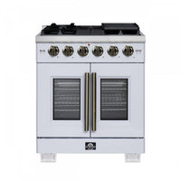  Cuisiniere a gaz blanche Capriasca 30 pouces, 4,32 pi³ – FFSGS6460-30WHT
