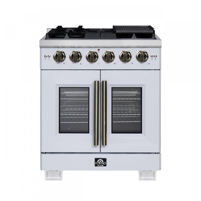 Cuisiniere a gaz blanche Capriasca 30 pouces, 4,32 pi³ – FFSGS6460-30WHT