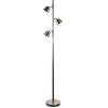 Lampe à pied Modern de Dainolite avec fini chromé satiné et 3 ampoules à DEL