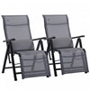 Ensemble De Chaises Zero Gravite A 2 Pieces Outsunny, Chaises Longues De Patio Pour L'exterieur, Gris
