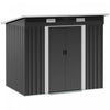 Outsunny Abri De Jardin Avec Portes Verrouillables, Noir