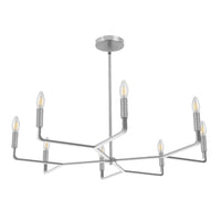 Lustre Colette de Dainolite avec fini chromé poli et 8 ampoules
