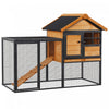 Pawhut Maison Pour Animaux De Compagnie En Bois Et Metal Sureleve Clapier Pour Lapin Cage Pour Lapin Plateau Coulissant Porte Verrouillable Toit D'asphalte Resistant A L'eau Jaune